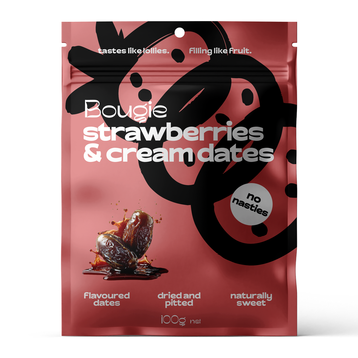 Bougie Strawberries & Cream Dates (100g)