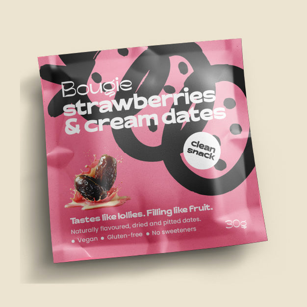 Flavoured Dates - Strawberries & Cream Dates - Bougie Dates